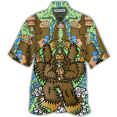 Hawaiian Shirt / Adults / S Bigfoot Funny Art Style - Hawaiian Shirt - Owls Matrix LTD