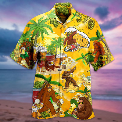 Bigfoot Summer Beer - Hawaiian Shirt - Owls Matrix LTD