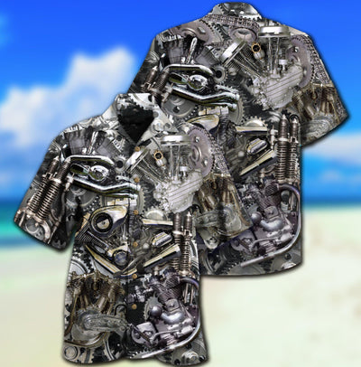 Motorcycle Don't Go Gray We Turn Chrome - Hawaiian Shirt - Owls Matrix LTD