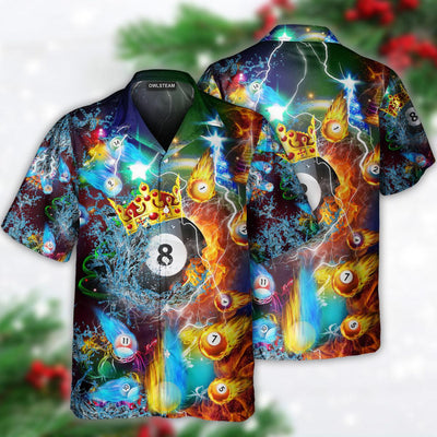 Billiard Fire And Water Merry Christmas - Hawaiian Shirt - Owls Matrix LTD