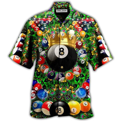 Hawaiian Shirt / Adults / S Billiard Warning Pool On Duty - Hawaiian Shirt - Owls Matrix LTD
