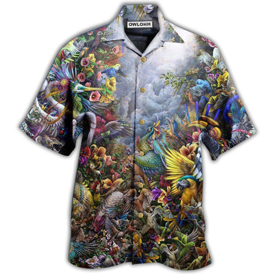 Hawaiian Shirt / Adults / S Bird Heaven Amazing Garden - Hawaiian Shirt - Owls Matrix LTD