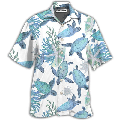 Hawaiian Shirt / Adults / S Turtle Blue Turtle Basic - Hawaiian Shirt - Owls Matrix LTD