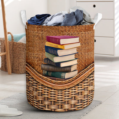 Book 2 Rattan Teaxture Style - Laundry Basket - Owls Matrix LTD