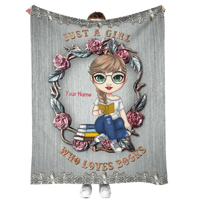 50" x 60" Book Lover So Cute Personalized - Flannel Blanket - Owls Matrix LTD