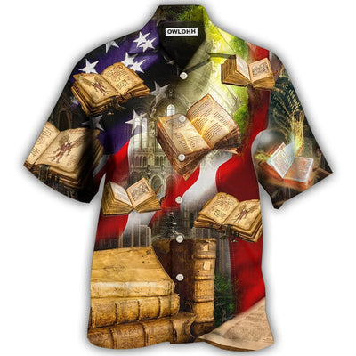 Hawaiian Shirt / Adults / S Book Independence Day Magic - Hawaiian Shirt - Owls Matrix LTD