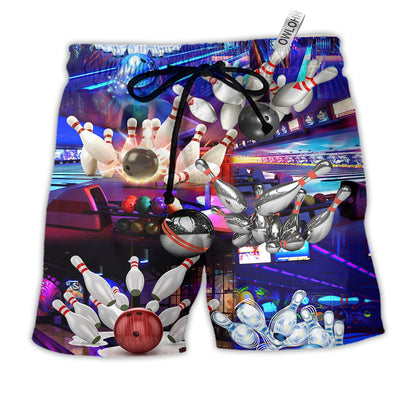 Beach Short / Adults / S Bowling Luxury Nice Style - Beach Short - Owls Matrix LTD