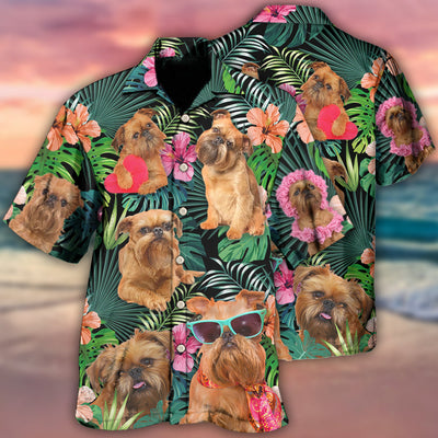Griffon Brussels Dog Tropical Style Dog Lover - Hawaiian Shirt - Owls Matrix LTD