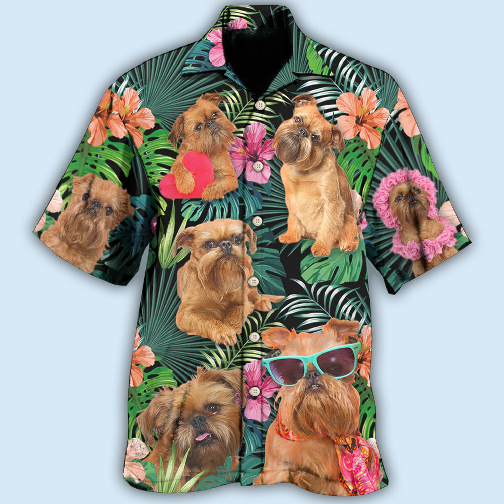Griffon Brussels Dog Tropical Style Dog Lover - Hawaiian Shirt - Owls Matrix LTD