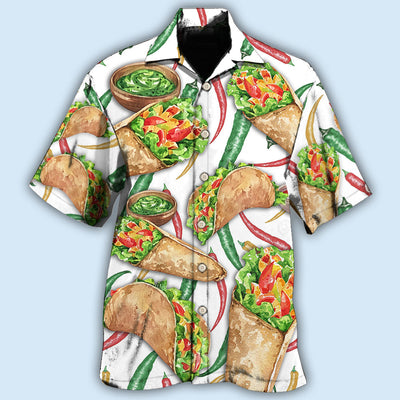 Food Burritos Make Me Happy Delicious Meal - Hawaiian Shirt - Owls Matrix LTD