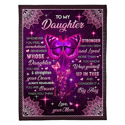 50" x 60" Butterfly Consider It A Big Hug Lovely Gift For Daughter - Flannel Blanket - Owls Matrix LTD