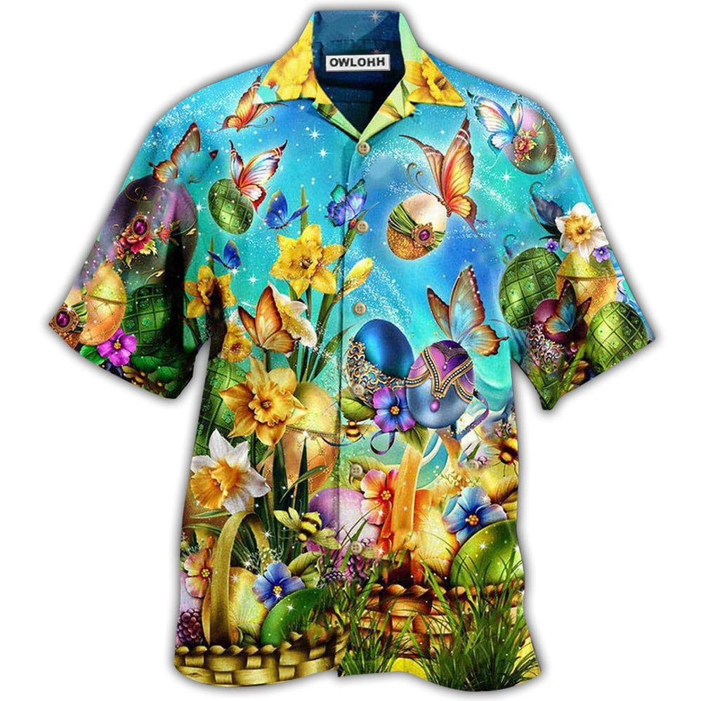 Hawaiian Shirt / Adults / S Butterfly Easter Have A Blessed Butterfly - Hawaiian Shirt - Owls Matrix LTD