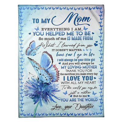 50" x 60" Butterfly You Will Always Be My Loving Mother I Love You - Flannel Blanket - Owls Matrix LTD
