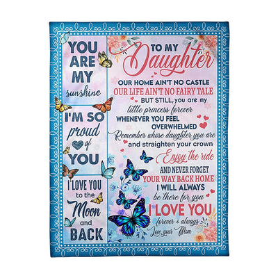 50" x 60" Butterfly Your Way Back Home Amazing Gift For Daughter - Flannel Blanket - Owls Matrix LTD