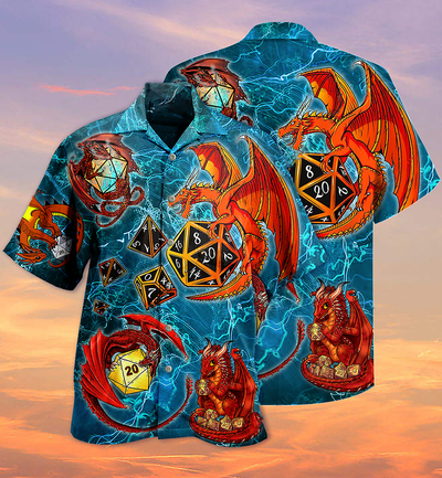 D20 Dragon Love Life Amazing Style - Hawaiian Shirt - Owls Matrix LTD