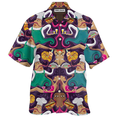 Hawaiian Shirt / Adults / S Chef Food Pizza - Hawaiian Shirt - Owls Matrix LTD