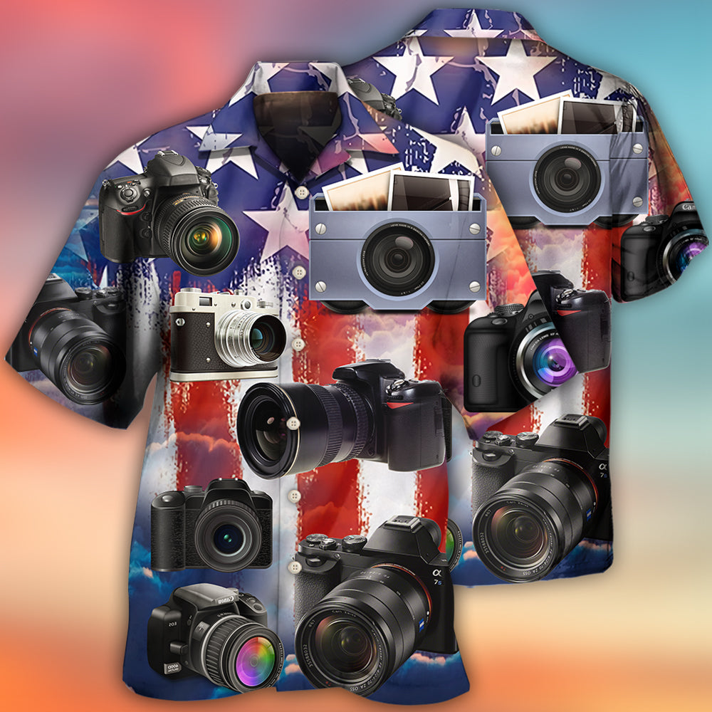 Camera Independence Day - Hawaiian Shirt - Owls Matrix LTD