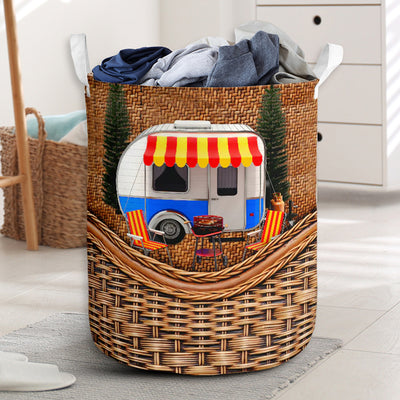 Camping Rattan Teaxture - Laundry Basket - Owls Matrix LTD