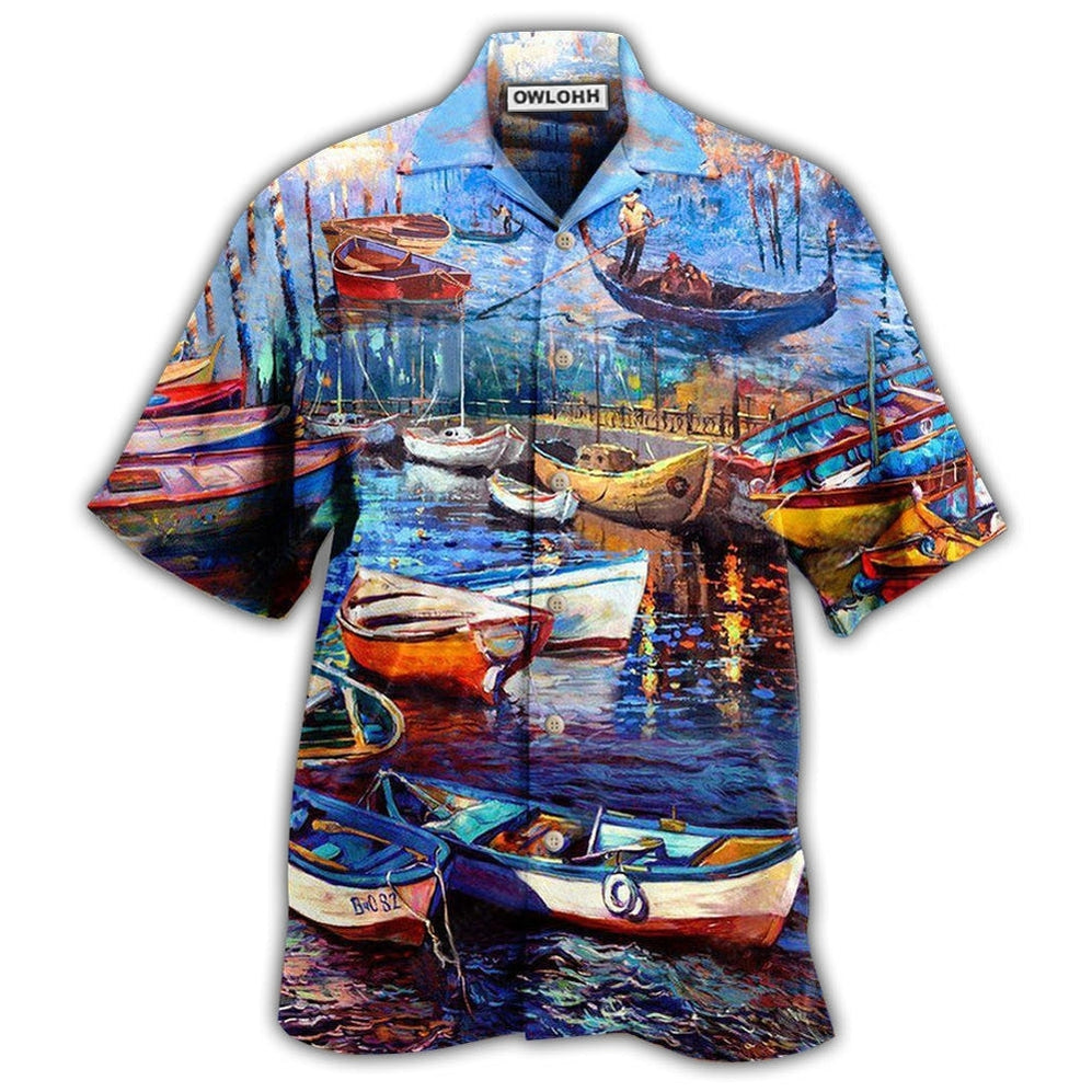 Hawaiian Shirt / Adults / S Canoe Life Is A Jouney Enjoy The Ride Art Style - Hawaiian Shirt - Owls Matrix LTD
