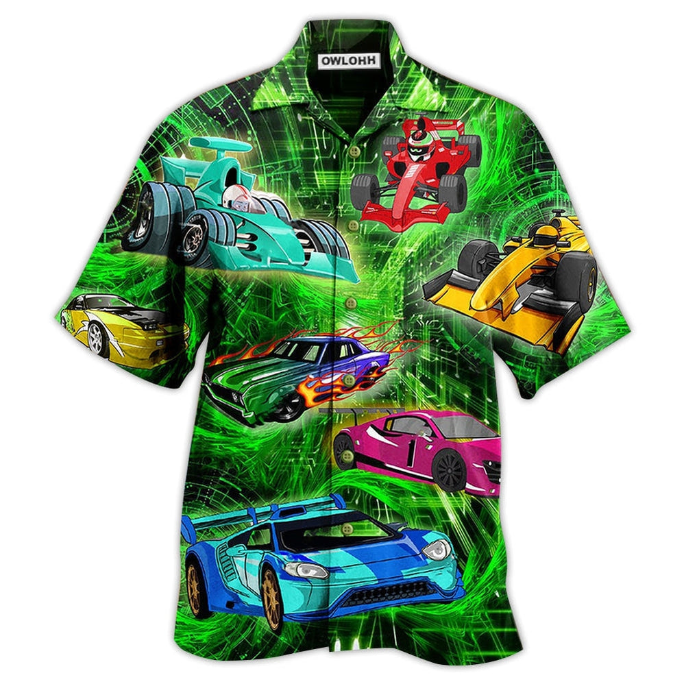 Hawaiian Shirt / Adults / S Car Color Love Green - Hawaiian Shirt - Owls Matrix LTD