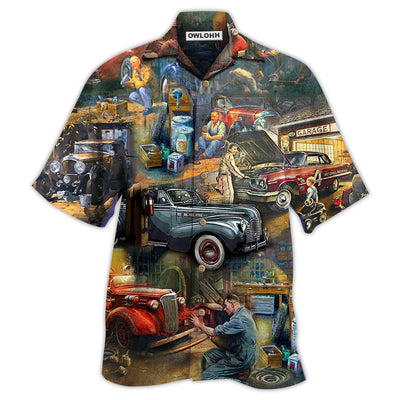 Hawaiian Shirt / Adults / S Car Fix Life Vintage - Hawaiian Shirt - Owls Matrix LTD
