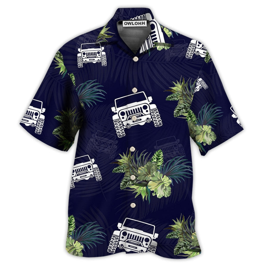 Hawaiian Shirt / Adults / S Jeep Lover Tropical Leaf - Hawaiian Shirt - Owls Matrix LTD