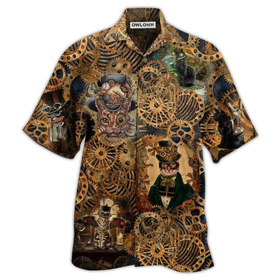 Hawaiian Shirt / Adults / S Cat Love Machine Vintage - Hawaiian Shirt - Owls Matrix LTD