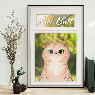 Cat Love Nice Butt - Vertical Poster - Owls Matrix LTD