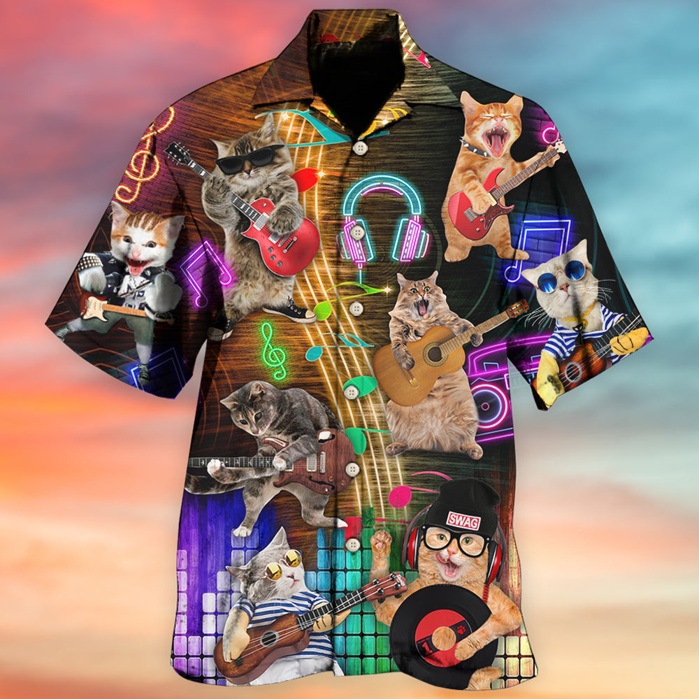 Cat Rocker Lovely Style - Hawaiian Shirt - Owls Matrix LTD