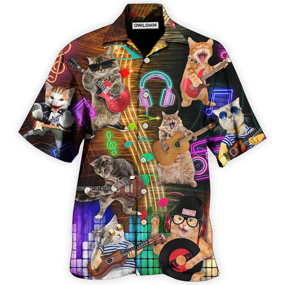 Hawaiian Shirt / Adults / S Cat Rocker Lovely Style - Hawaiian Shirt - Owls Matrix LTD
