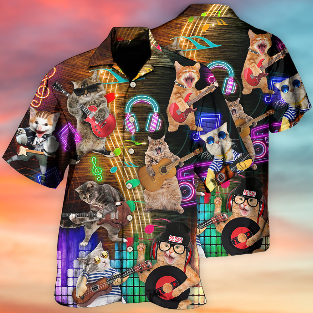 Cat Rocker Lovely Style - Hawaiian Shirt - Owls Matrix LTD