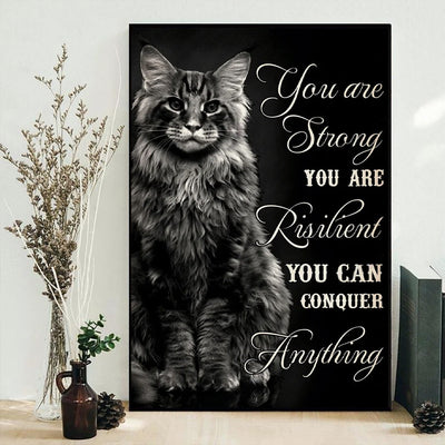 Cat You Are Strong Cat - Vertical Poster - Owls Matrix LTD
