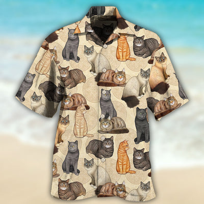 Cat Make Me Happy - Hawaiian Shirt - Owls Matrix LTD