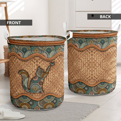 Cat Rattan Mandala Special Style - Laundry Basket - Owls Matrix LTD