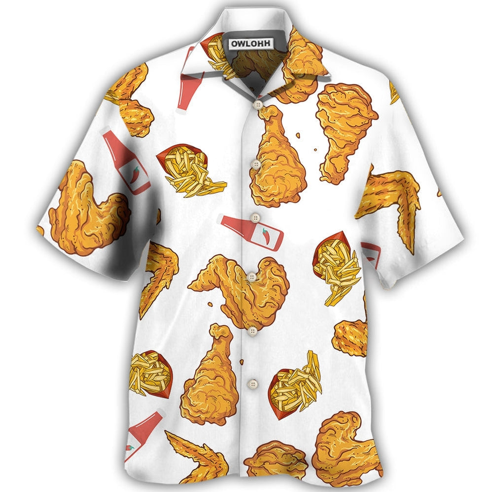 Hawaiian Shirt / Adults / S Food Chicken Delicious - Hawaiian Shirt - Owls Matrix LTD