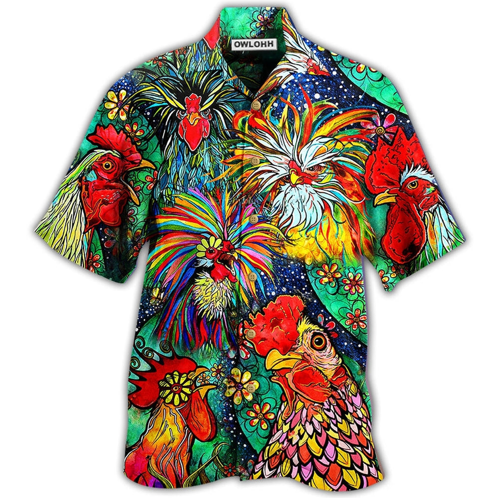 Hawaiian Shirt / Adults / S Chicken Love Color Amazing - Hawaiian Shirt - Owls Matrix LTD