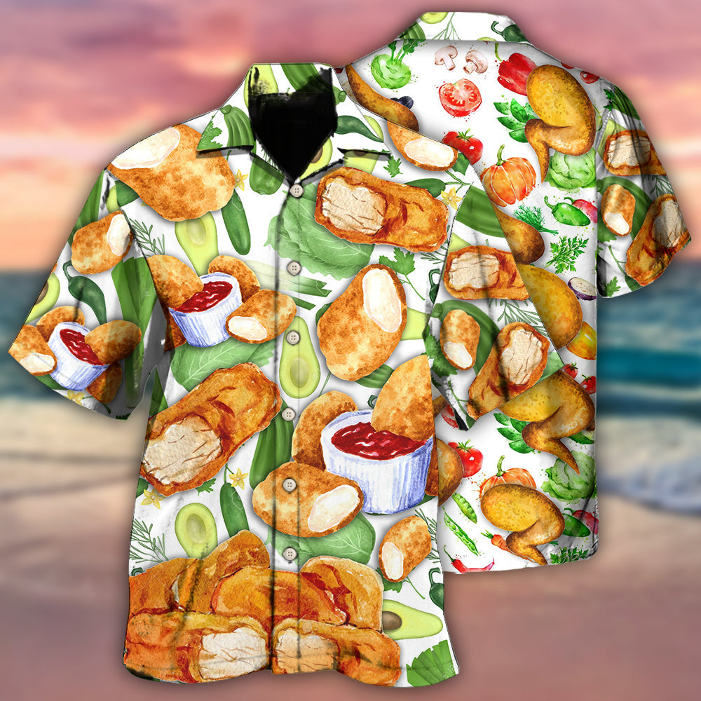 Food Lover Chicken Nugget Make Me Happy - Hawaiian Shirt - Owls Matrix LTD