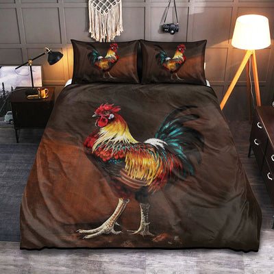Chicken Rooster Stronger In Farm - Bedding Cover - Owls Matrix LTD
