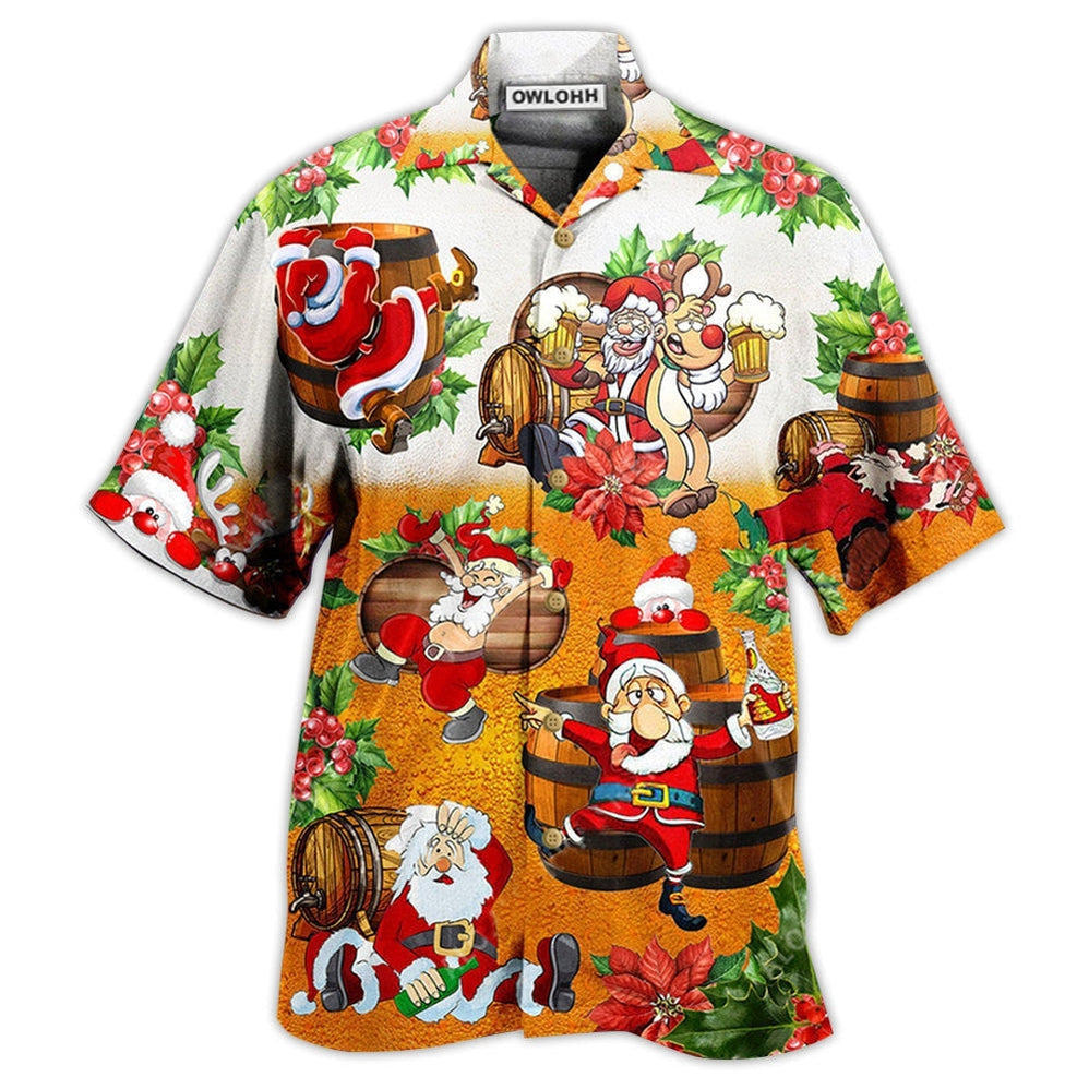 Hawaiian Shirt / Adults / S Christmas Beer Christmas Dear Santa Heres Your Beer - Hawaiian Shirt - Owls Matrix LTD