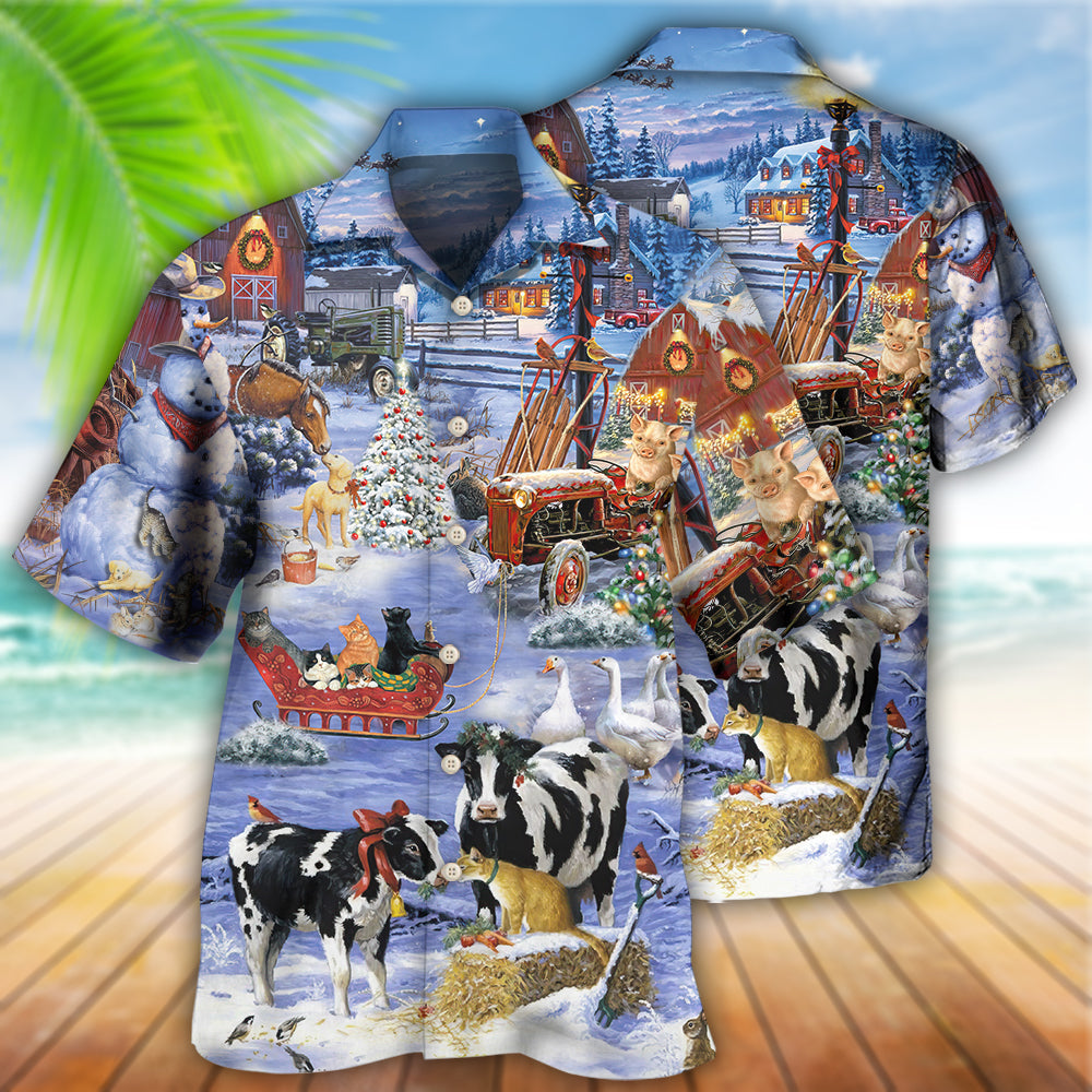 Christmas Love Farm - Hawaiian Shirt - Owls Matrix LTD