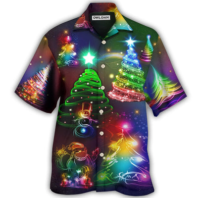 Hawaiian Shirt / Adults / S Christmas Merry Everything Happy Always - Hawaiian Shirt - Owls Matrix LTD