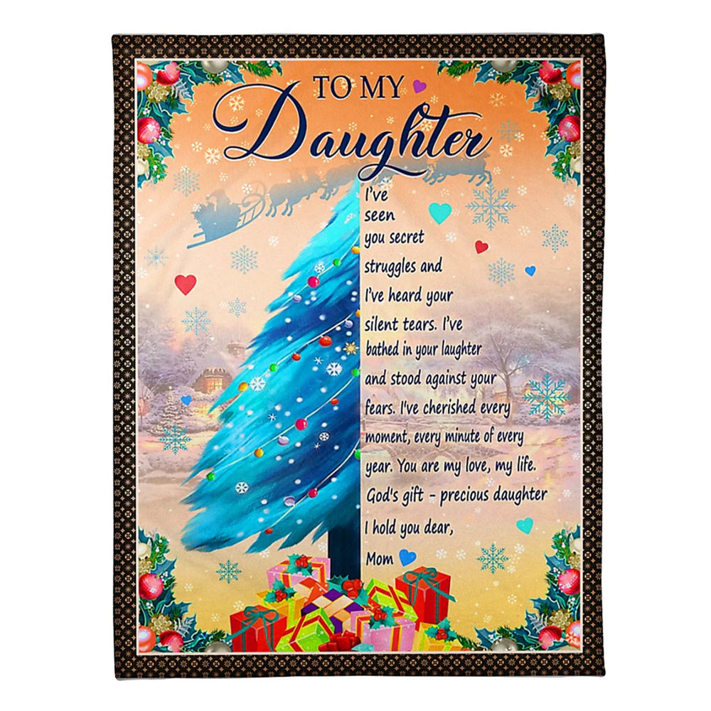 50" x 60" Christmas You Are My Love Best Gift For Daughter From Mom - Flannel Blanket - Owls Matrix LTD