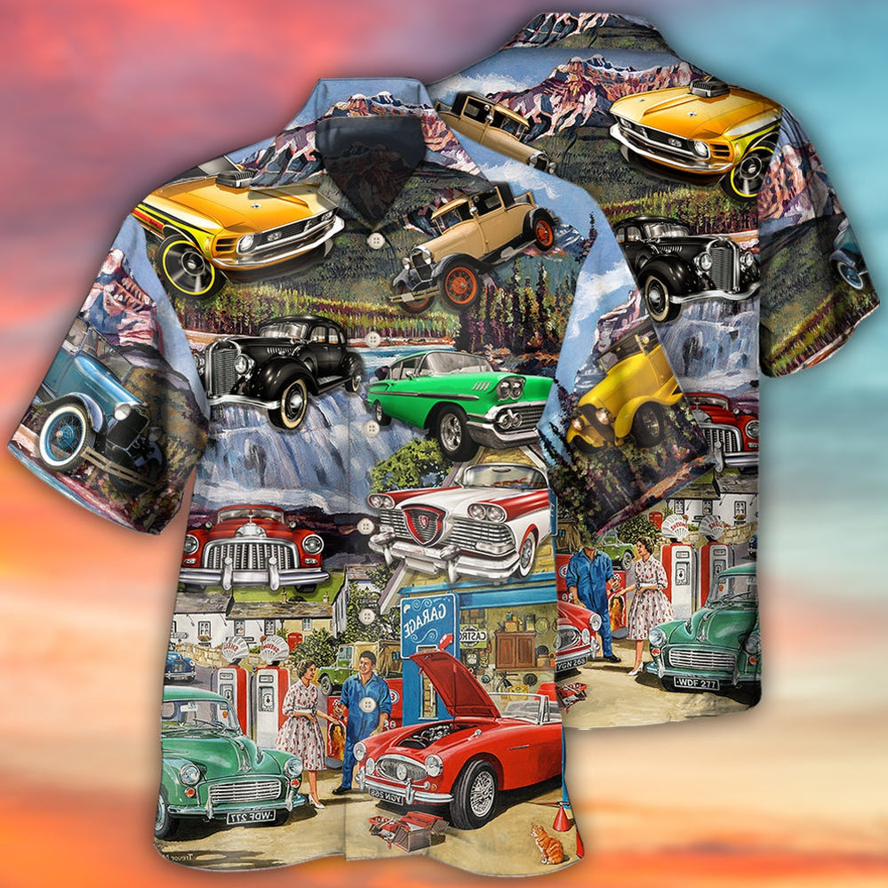 Car Classic Car Life Style - Hawaiian Shirt - Owls Matrix LTD