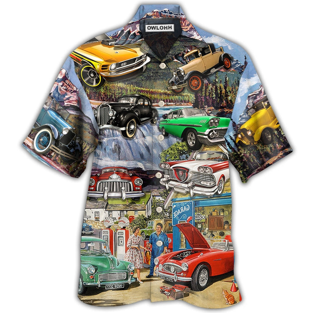Hawaiian Shirt / Adults / S Car Classic Car Life Style - Hawaiian Shirt - Owls Matrix LTD