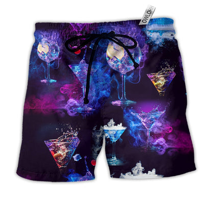 Beach Short / Adults / S Cocktail Amazing Purple Style - Beach Short - Owls Matrix LTD
