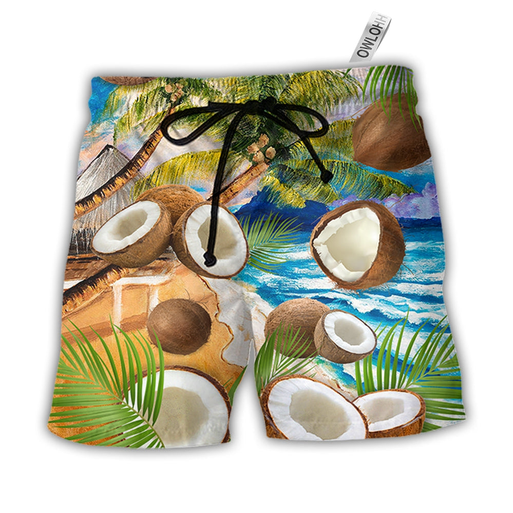 Beach Short / Adults / S Coconut Lovely Style - Beach Short - Owls Matrix LTD