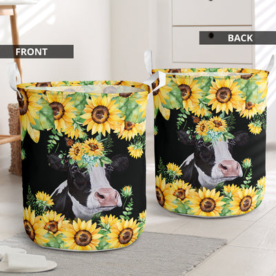 Cow And Sunflower Lover - Laundry Basket - Owls Matrix LTD