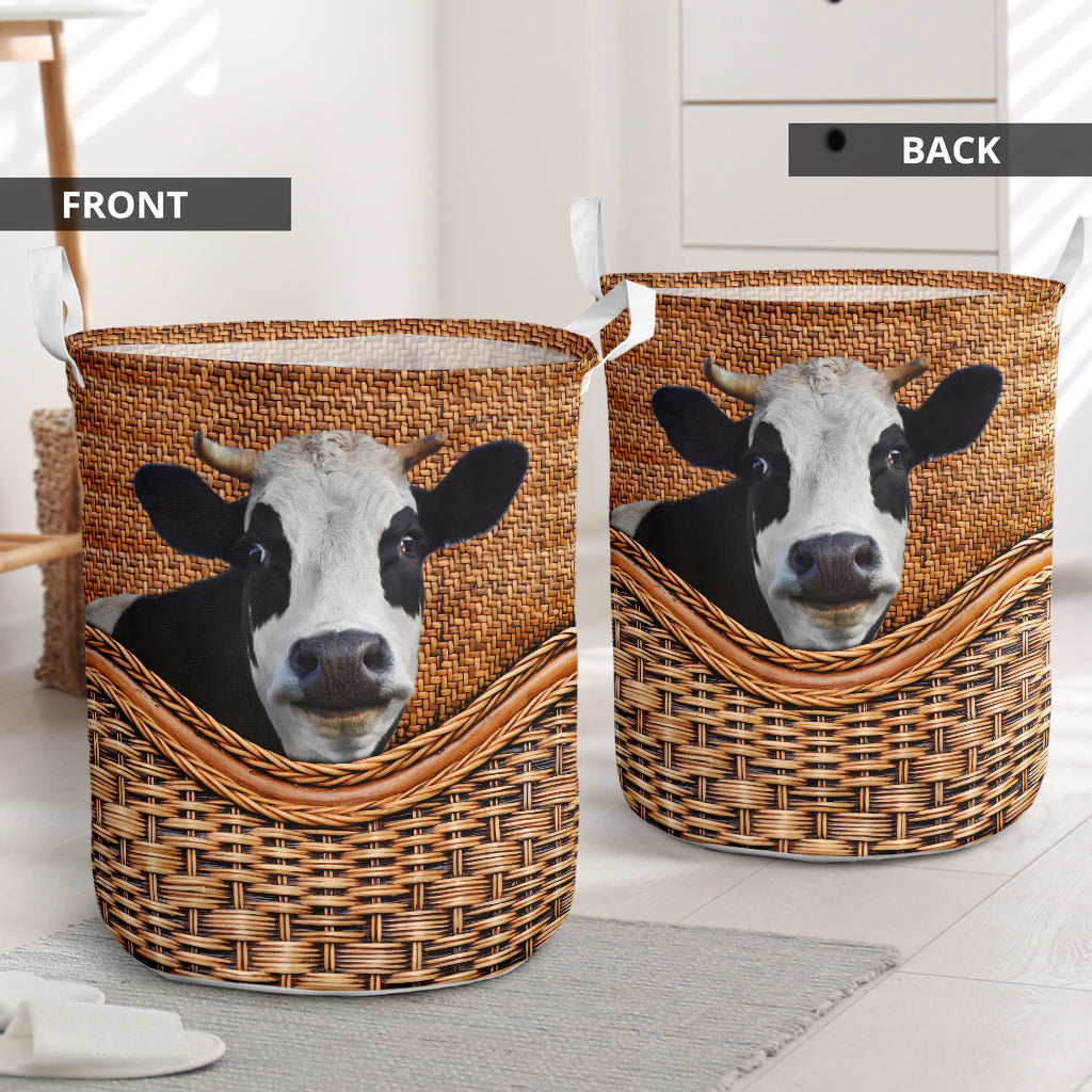 Cow Handmade Basic Style - Laundry Basket - Owls Matrix LTD
