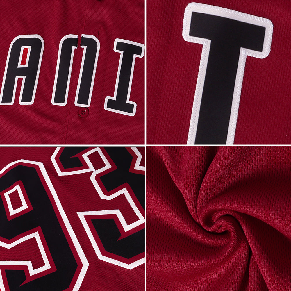 Custom Crimson Crimson-Cream Authentic Baseball Jersey - Owls Matrix LTD