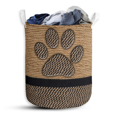 Dog Paw Rope Wallpaper - Laundry Basket - Owls Matrix LTD